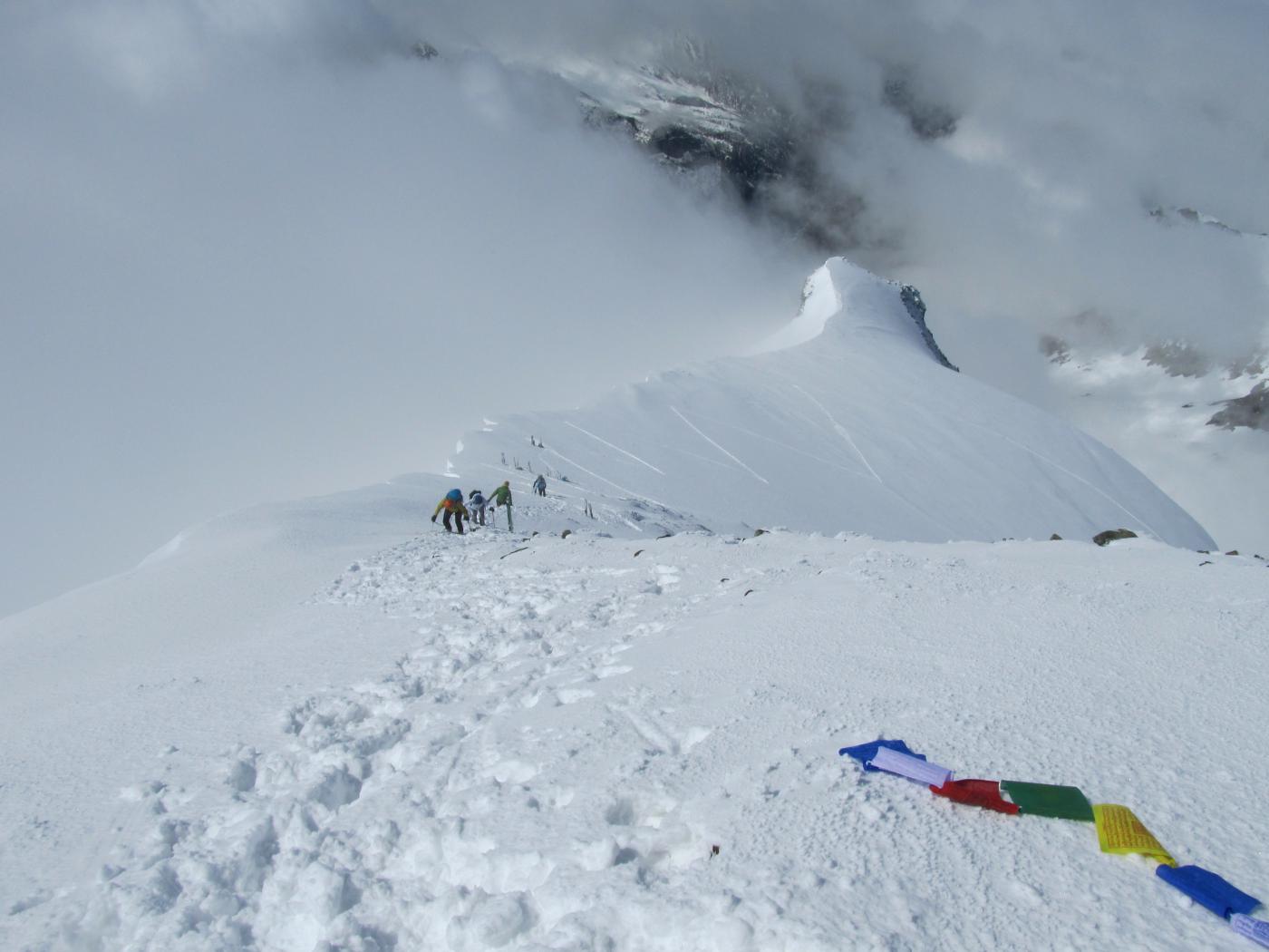 Dalla punta, il pendio finale.