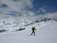 brunocamol in salita col Cervino alle spalle