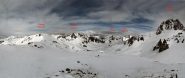 Panorama sul Pierassine e sul pendio di discesa