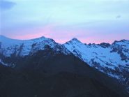 tramonto sul monte Marzo