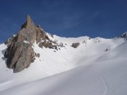 Vallone sotto la vetta perfettamente innevato...