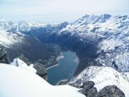Ceresole e il suo lago dalla vetta
