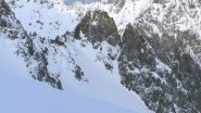 Pendio sotto la Forcella Roccati (vista salendo oltre la gorgia della Maura)