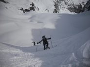 Alberto impegnato sulla rampa per il passo