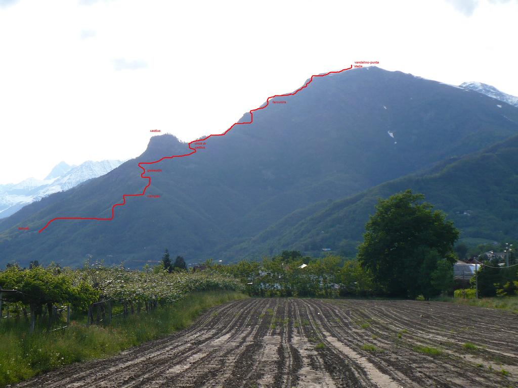 il percorso a granid linee visto da bassa valle