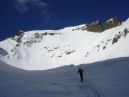 In vista del ripido pendio finale