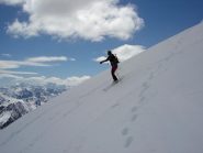 all'imbocco del ripido pendio