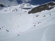 La valanga appena staccata