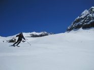 Mabe in azione sullo splendido firn
