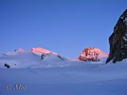 Strahlhorn e Rimpfischhorn alla partenza