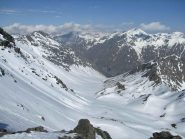L'intero vallone di salita dall'alto