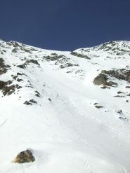 in ottime condizione i 400mt. più ripidi sopra il bivacco
