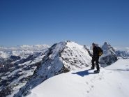 Becca di Gay con dietro la Roccia Viva