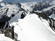 Il Balcone dei Gelas visto dalla cima dei Gelas