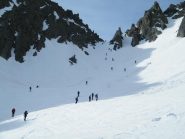 il canalino verso il colle