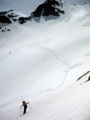 salita al passo dei ghiacciai