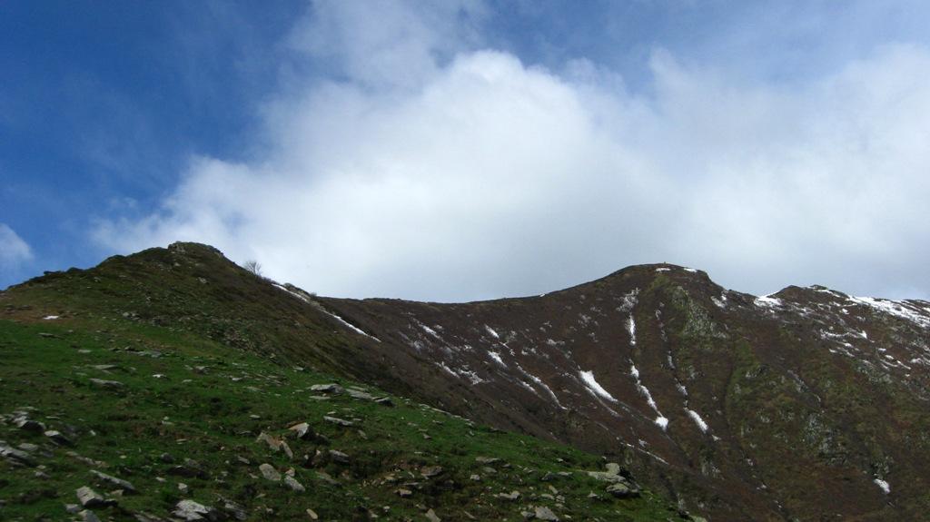 La dorsale finale vista dall'alpeggio.....