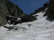 Il punto più stretto nella parte bassa del canale