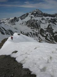 Alberto in arrivo - Pic Rochebrune alle spalle