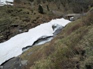 Neve insufficiente per arrivare al ponte Lapouge