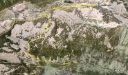 la traccia di salita