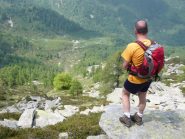 discesa verso l'alpe tola a dx al centro l'alpe ussel