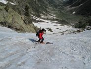 Discesa parte bassa, sulla ripida rampa