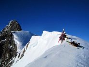 Uscita in cresta agevole con poca cornice