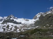 Ghiacciaio della Lex Blanche con Aig. de Glaciers e di Trelatete