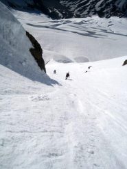 Pendio non così ripido visto dalla cresta 