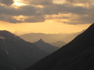 Tramonto salendo al bivacco