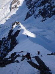 La parte alpinistica.