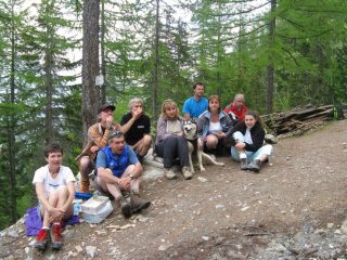 foto di gruppo alla Cappella San Giusto
