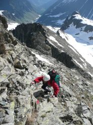parte rocciosa verso la cima