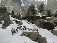 Tratto innevato in discesa