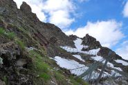 L'ultimo paravalanghe dove scompare il sentiero: è il punto di ritorno.