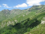 I pendii erbosi oggetto della traversatacon Quinzeina e Verzel