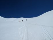 Risalita (100m) verso il colletto dell'Ouille des Tretes