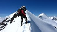 Stelvio nella parte alta della cresta, verso la Zufall Spitze (25-6-2010)