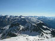 Dalla cima del Lucendro: Pizzo della Valletta, quota 2758 e La Fibbia