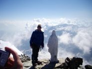 Angelo e la Madonnina sulla vetta