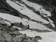 le rampe finale per l'uscita al colle