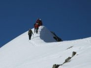 il CAI Cirie' in discesa dalla punta sud