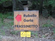 L'inizio della mulattiera Punt dal Bigio