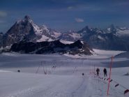 sullo sfondo il Cervino