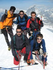 Foto di gruppo in vetta al Breithorn W