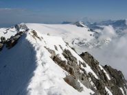 Gli ultimi vertigoni metri di cresta prima della vetta