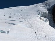 Primi pendii sopra il Rif. Gnifetti