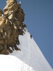 Discesa dalla cima del Corno Nero