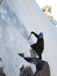 Gianluca in arrivo sul Corno Nero